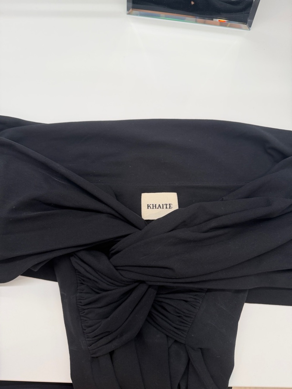 KHAITE Elegant Black Off-Shoulder Bodysuit - NWT - Picture 10 of 11